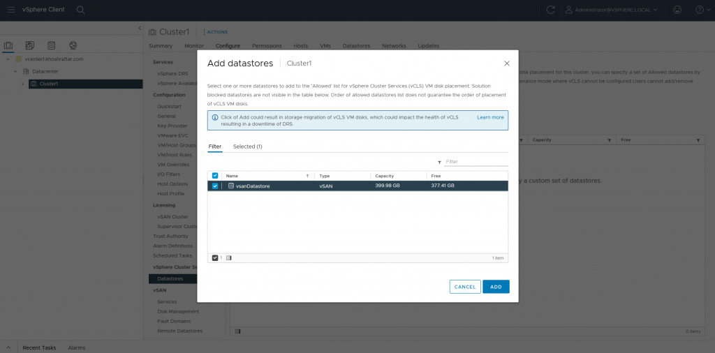 VSphere Cluster Services (vCLS) Enhancements - Khoshraftar.com